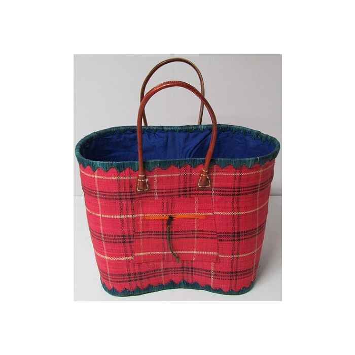 Panier Itos jute grand modèle - Baldauf Diffusion - rose - 57x22x35 cm