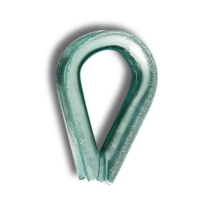 Cosse-coeur en acier zingué pour câble Ø 4 mm - Lot de 2