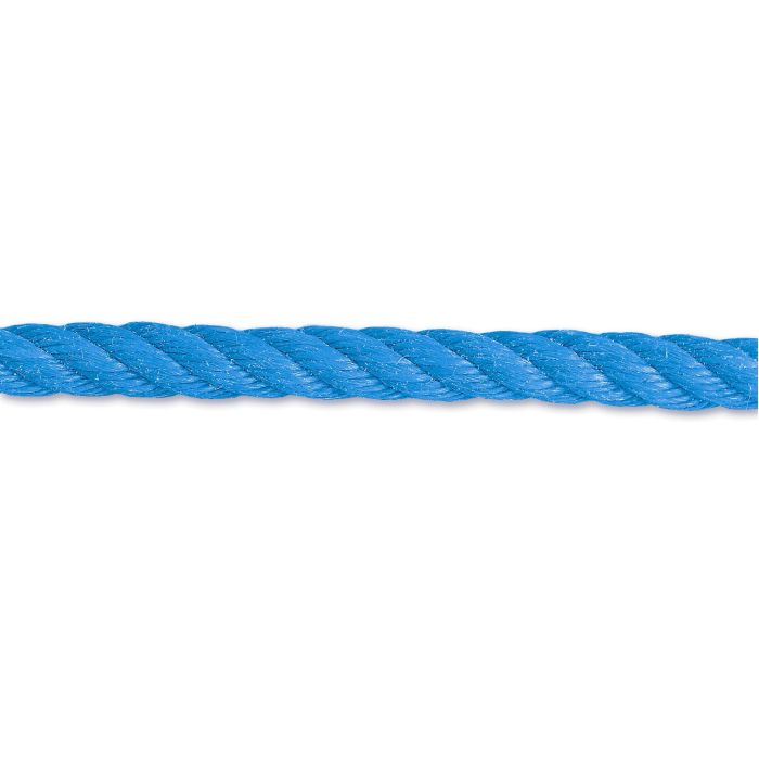 Corde polypropylène torsadée - 2213 Kg - Ø 12 mm - Bleu - Vente au mètre linéaire