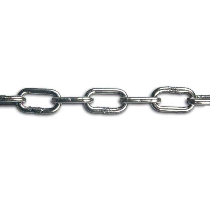 Chaîne soudée maille courte - Acier inoxydable - Ø 3 mm - Vente au mètre linéaire