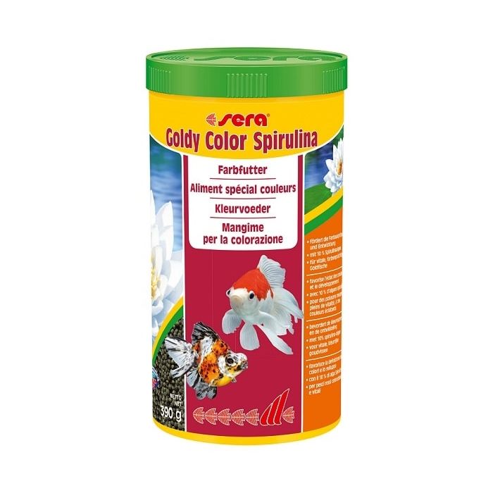 Aliment spécial couleurs Goldy color spirulina - Sera - 390 gr