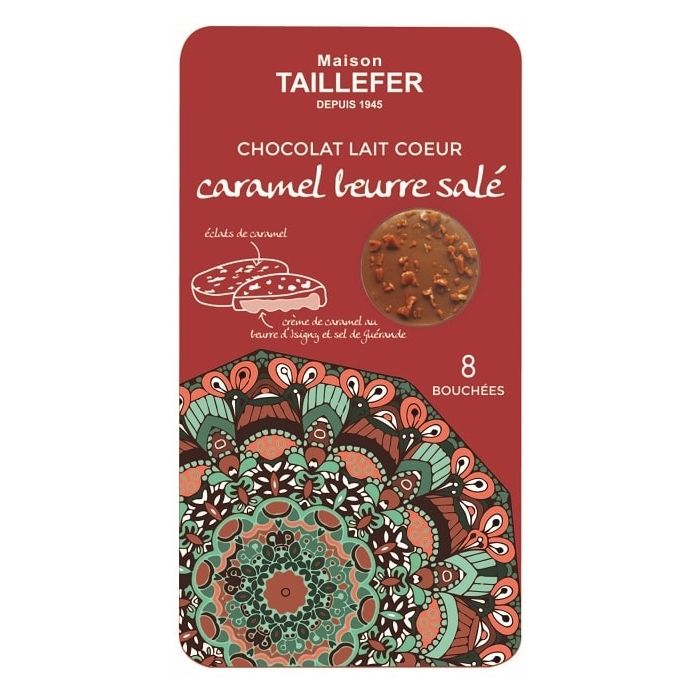 Bouchées chocolat au lait cœur caramel beurre salé - Maison Taillefer - 75 gr - x8