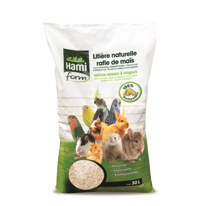 Litière naturelle rafle de maïs - Hami Form - 30 L