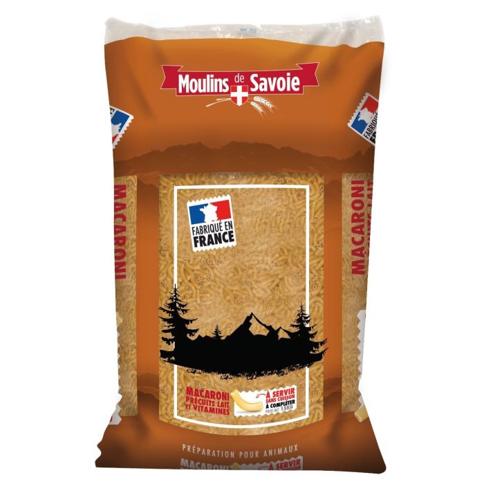 Pâtes Macaroni précuites au lait et vitamines - Moulins de Savoie - 15 kg