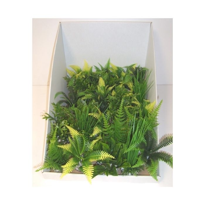 Petite plante herbe plastique pour aquarium - Labéo - vert