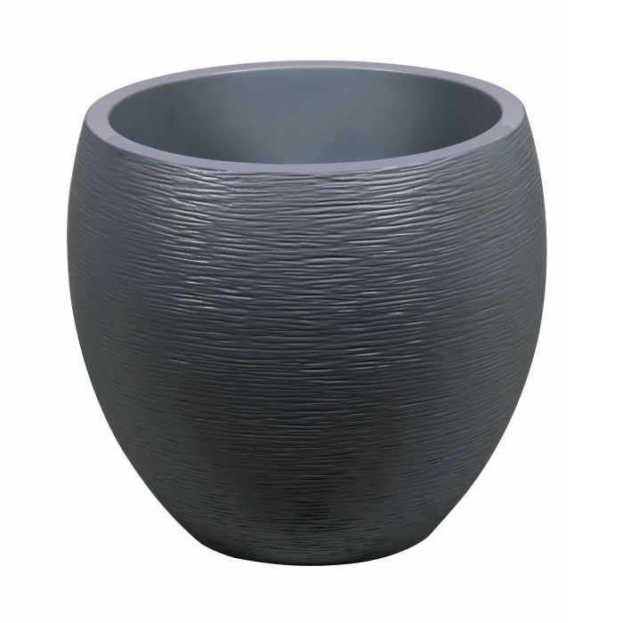 Pot ovale Egg Graphit - 50 x 50 x 45 cm - Anthracite