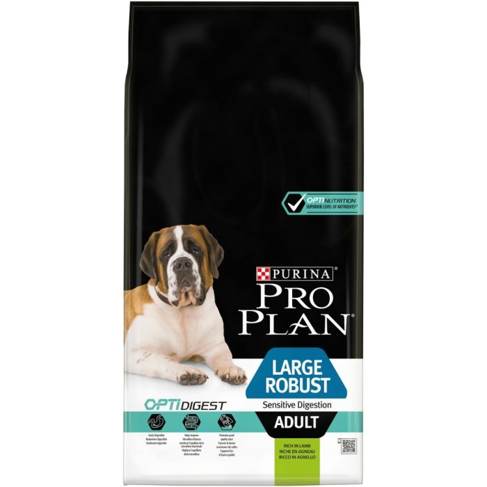 Croquettes pour chiens Large et robust adult sensitive digestion Optidigest - Proplan - agneau&riz - 14 kg