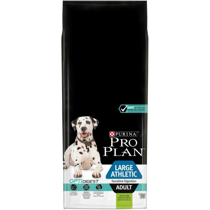 Croquettes pour chiens Large et athletic adult sensitive digestion Optidigest - Proplan - agneau&riz - 14 kg