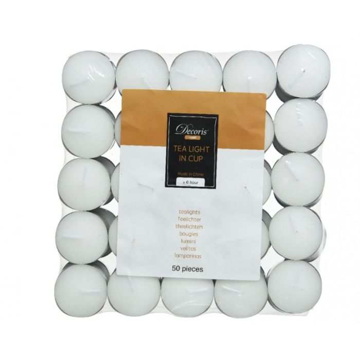 Bougie de cire chauffe-plat - Decoris - Lot de 50