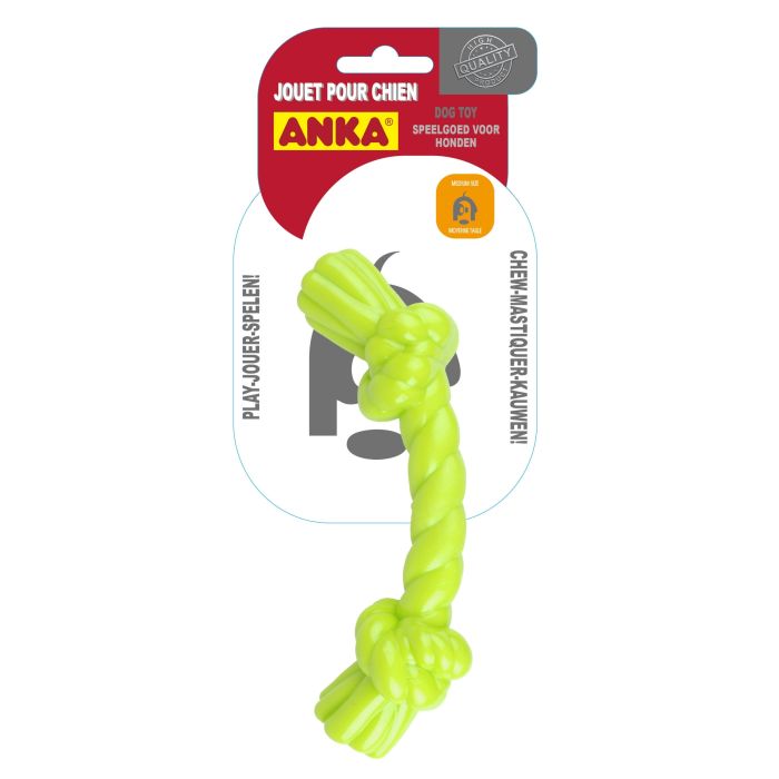 Corde à noeuds TPR - Anka - Pour chien moyen - 28 cm
