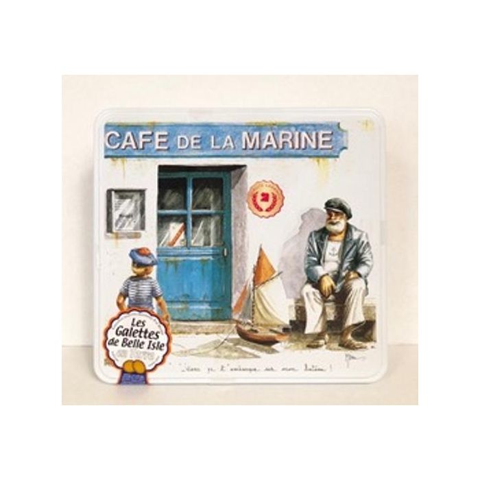 Galettes bretonnes - boîte décor "Café de la Marine" - Les galettes de Belle Isle - 540 gr