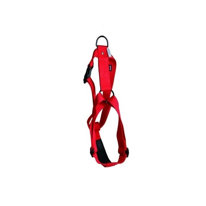 Harnais réglable en nylon - Martin Sellier - 40 mm x 90/110 cm - Rouge
