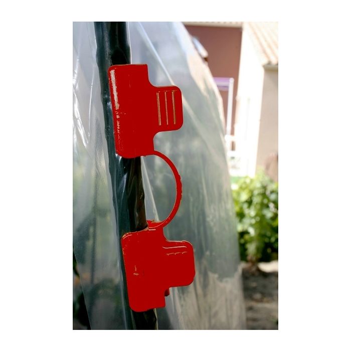 Clips rouges pour Tomato tuteur x10 - Nortene - 16 mm
