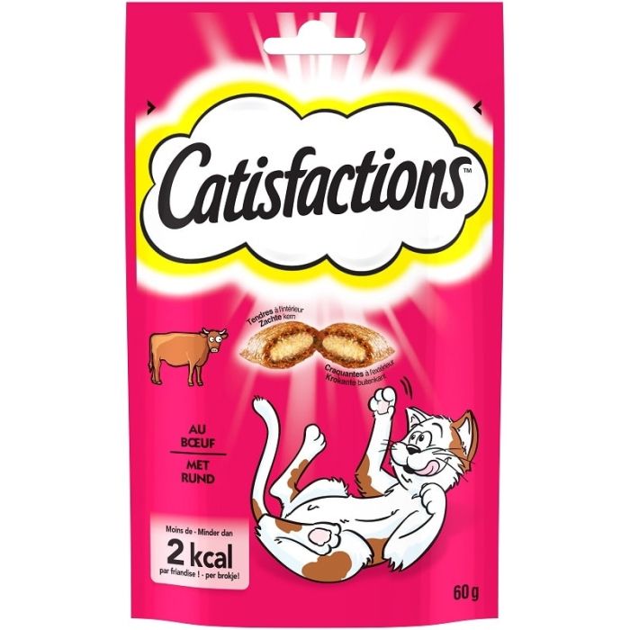 Friandises pour chats et chatons - Catisfactions - boeuf - 60 gr