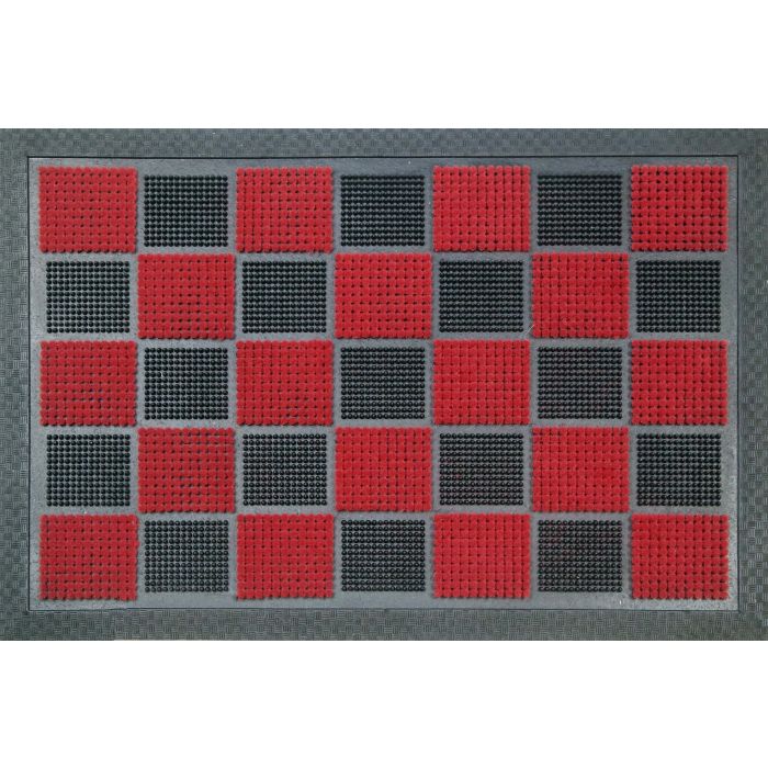 Tapis picots floqués - Rouge - 40 x 60 cm