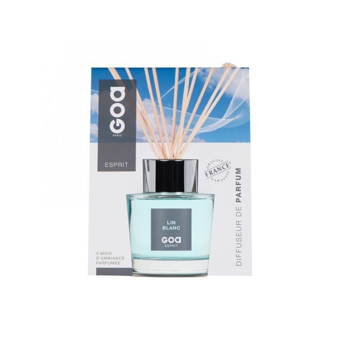 Goatier Esprit Lin Blanc - Diffuseur de parfum à tiges de rotin - Goa - 200 ml