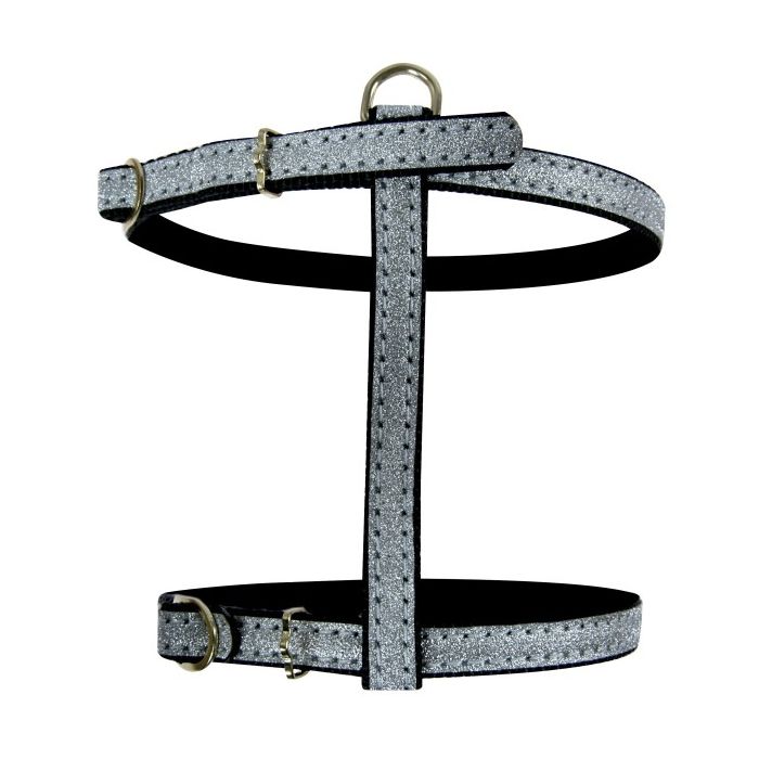 Harnais réglable Lamé pour chat - Zolux - 10 mm - Noir