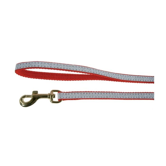 Laisse Lamé pour chat - Zolux - 1 m / 10 mm - Rouge