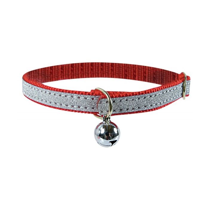 Collier Lamé pour chat - Zolux - 30 cm / 10 mm - Rouge