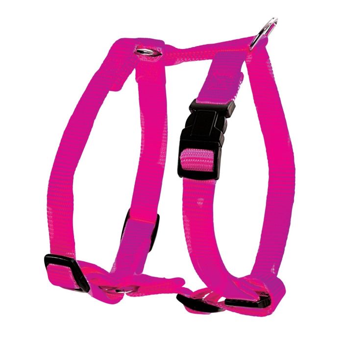 Harnais Nylon réglable pour chiens - Zolux - 10 mm - Rose Fuchsia