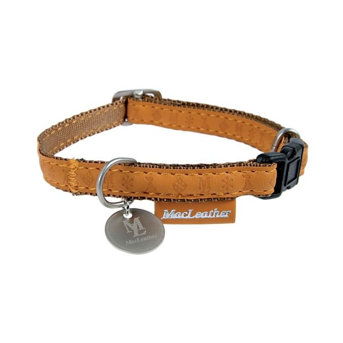 Collier réglable Mac Leather pour chien - Zolux - 25 mm - Jaune