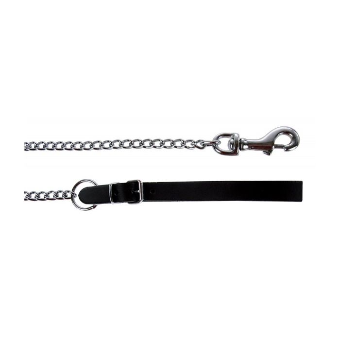 Laisse rivée chaîne moyenne pour chien - Zolux - 1 m - Noir
