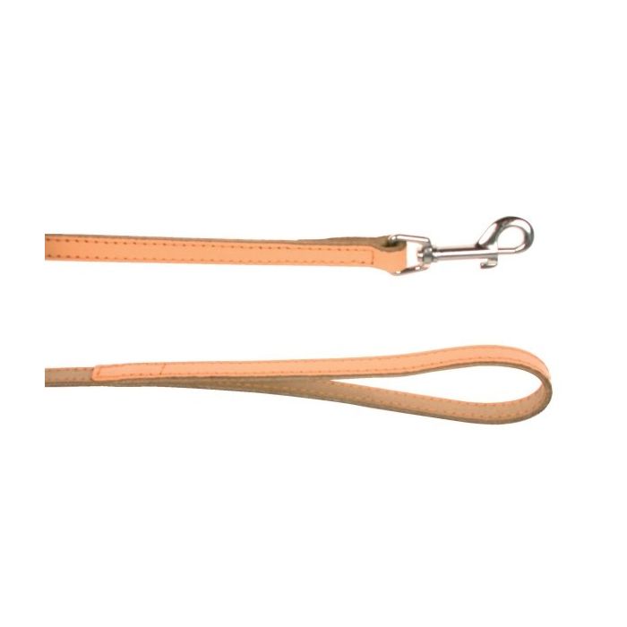 Laisse cuir Piqué simple pour chien - Zolux - 1 m / 12 mm - Naturel