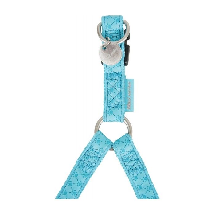 Harnais réglable Mac Leather pour chien - Zolux - 25 mm - Bleu Turquoise