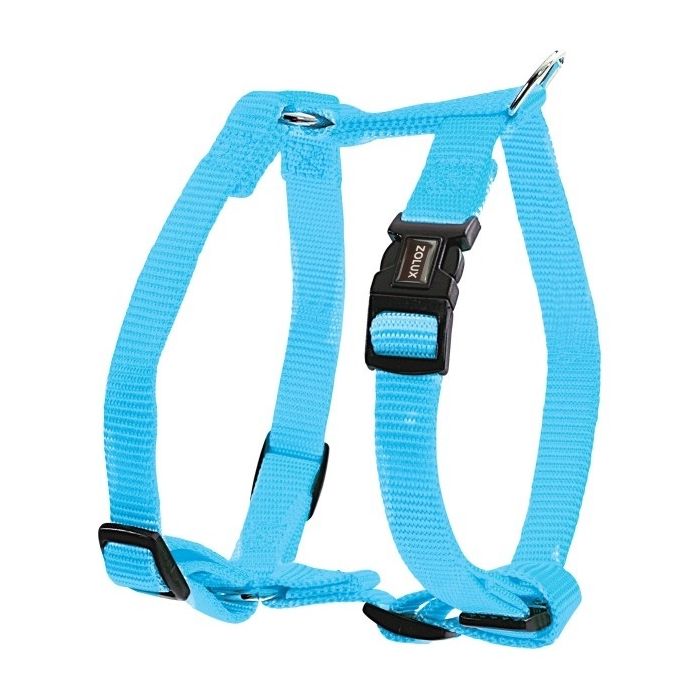 Harnais Nylon réglable pour chiens - Zolux - 15 mm - Bleu Turquoise