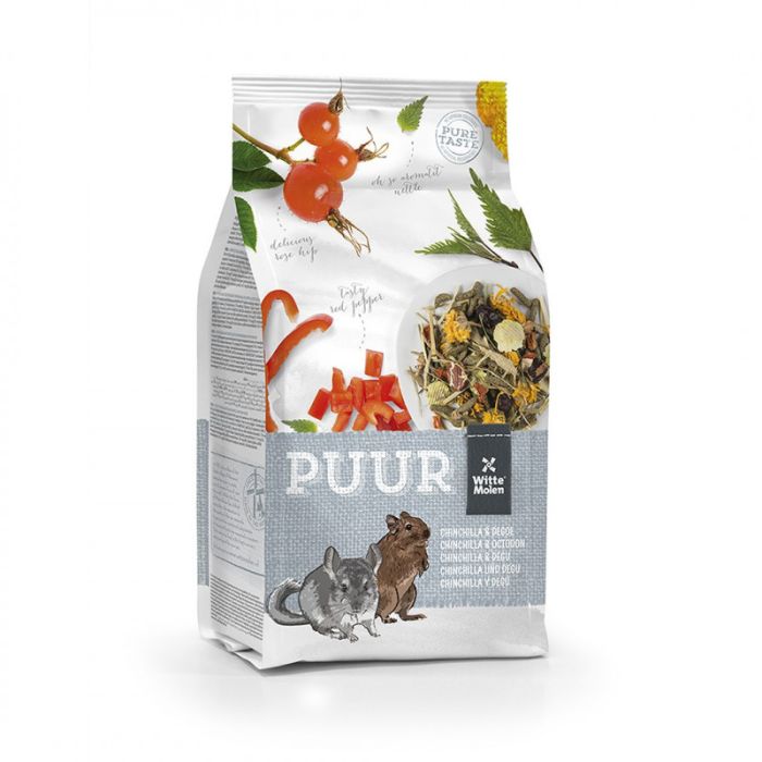 Muesli gourmand pour chinchilla et octodon - Puur - Witte Molen - 2kg