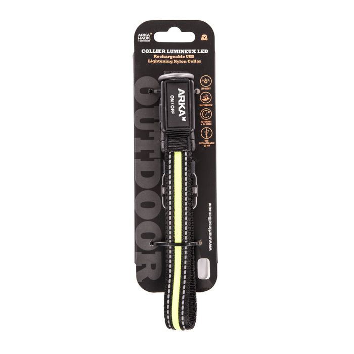 Collier pour chien avec LED lumineux - jaune