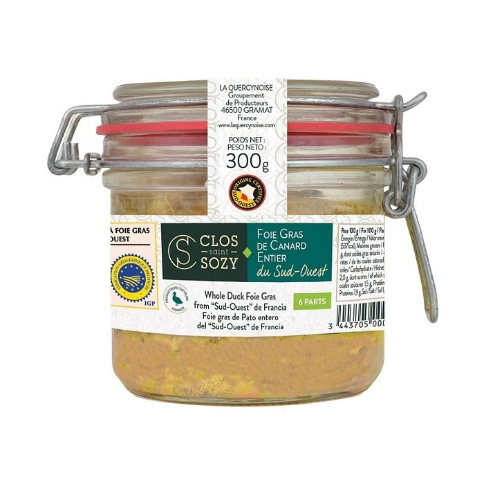 Foie gras de canard entier du Sud-Ouest - Clos Saint-Sozy - 300 gr