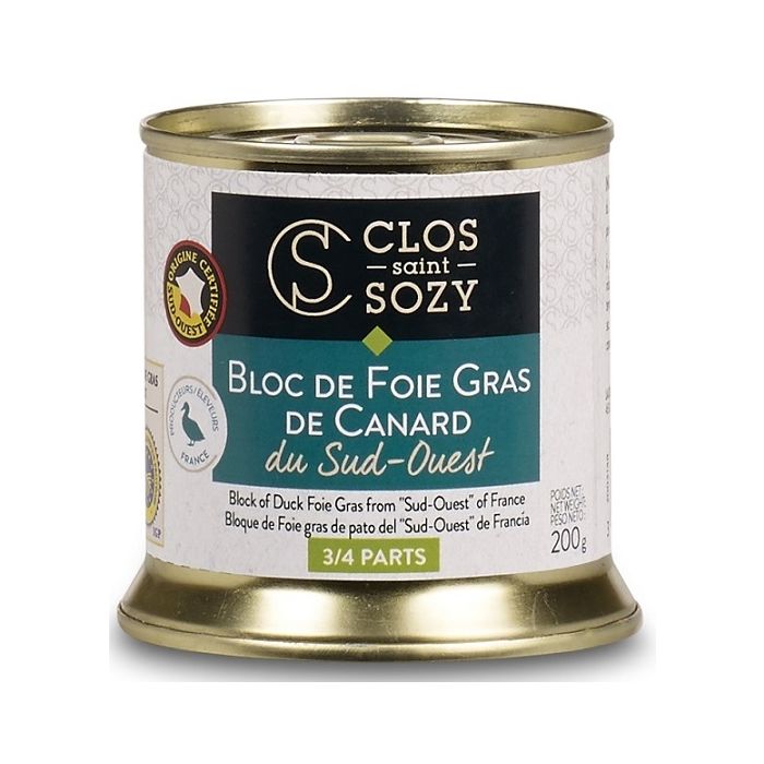 Bloc de foie gras de canard du Sud-Ouest - Clos Saint-Sozy - 200 gr