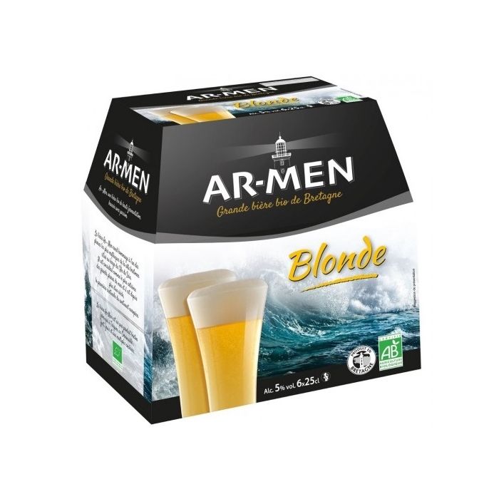 Pack Bière blonde Bio - AR-MEN - 5° - 6 x 25 cl